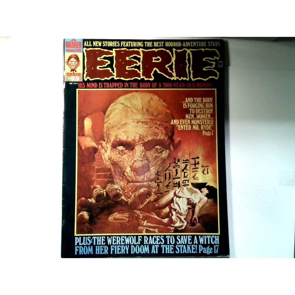Eerie #53 January 1974 Warren Magazine Horror Adventure Comic Werewolf Vintage